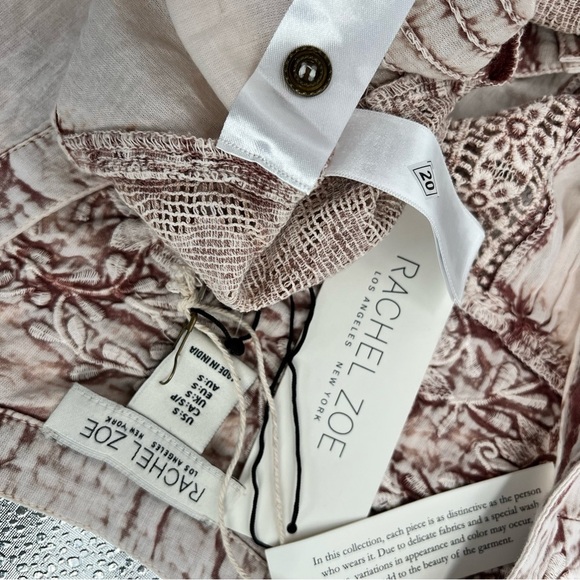 NWT Rachel Zoe Colorblock Knit Sleeveless Button Blouse Shirt Top Paisley S - Picture 10 of 10